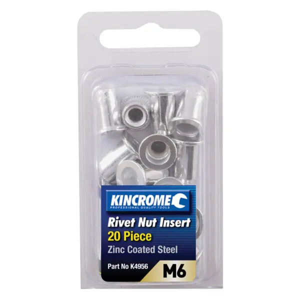KINCROME-Rivnut Zinc Steel M6 20 Piece-K4956 Kincrome-Rivnut Zinc Steel M6 20 Piece-K4956: Rivnut Zinc Steel M6 20 Piece