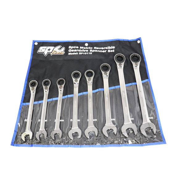 Sp Tools-Sp10118: 8Pc Metric 15° Offset Reversible Geardrive Spanner Set