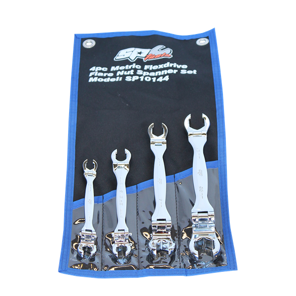 Sp Tools-Sp10144: 4Pc Metric Flex Head Flare Nut Spanner Set