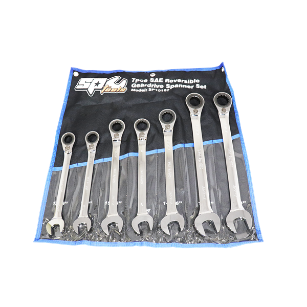 Sp Tools-Sp10167: 7Pc Sae 15° Offset Reversible Geardrive Spanner Set