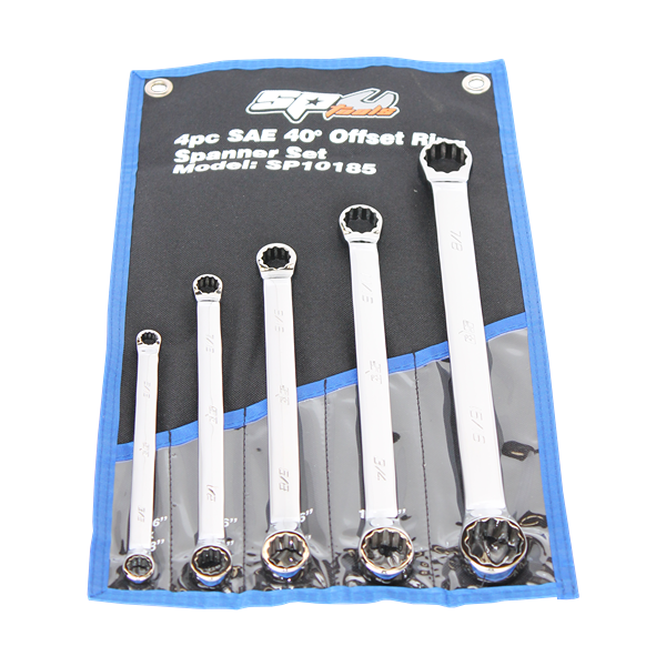 Sp Tools-Sp10185: 5Pc Sae 40° Offset Ring Spanner Set