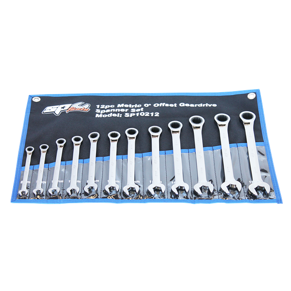 SP TOOLS-SP10212 Sp Tools-Sp10212: 12Pc Metric 0º Offset Geardrive Spanner Set
