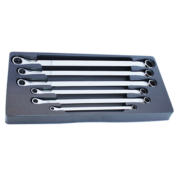 Sp Tools-Sp10236: 6Pc Metric 15° Offset Long Ring Spanner Set