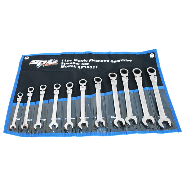 Sp Tools-Sp10311: 11Pc Metric Flexhead Geardrive Spanner Set