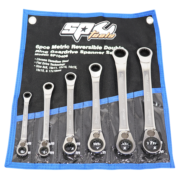 Sp Tools-Sp10406: 6Pc Metric 15° Offset Double Ring Geardrive Spanner Set