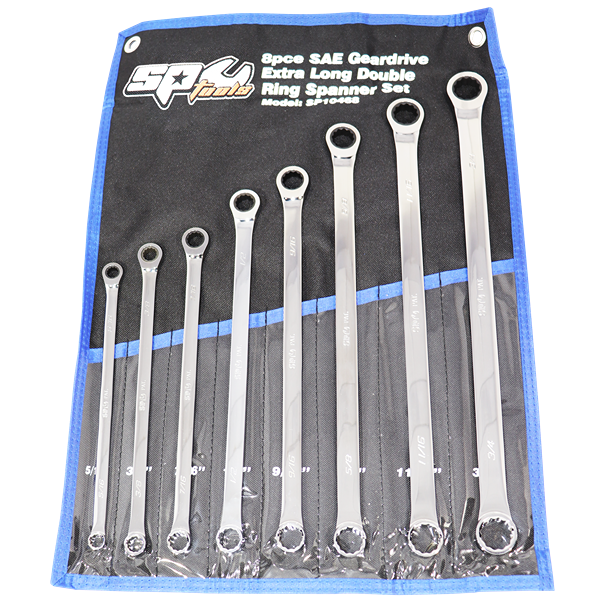 Sp Tools-Sp10468: 8Pc Sae Extra Long Double Ring Geardrive Spanner Set