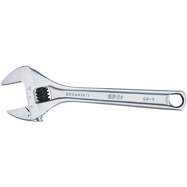 Sp Tools-Sp18052: Wide Jaw Premium Adjustable Wrench - Chrome