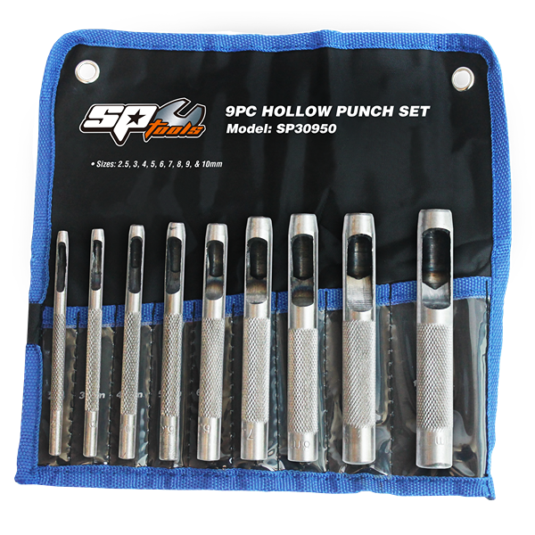 SP TOOLS-SP30950 Sp Tools-Sp30950: 9Pc Hollow Punch Set