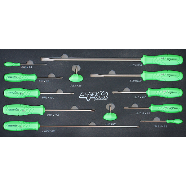 Sp Tools-Sp34003G: 12Pc Screwdriver Set Housed In Eva Foam