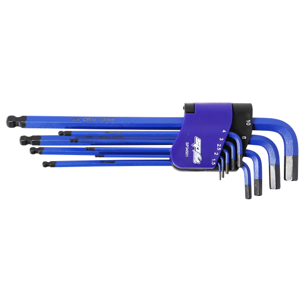 SP TOOLS-SP34501 Sp Tools-Sp34501: 9Pc Ball Drive Hex Key Set - Metric