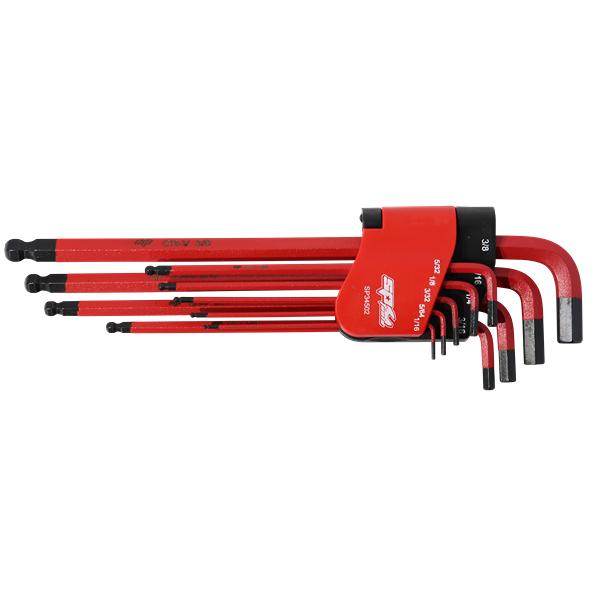 SP TOOLS-SP34502 Sp Tools-Sp34502: 9Pc Ball Drive Hex Key Set - Sae