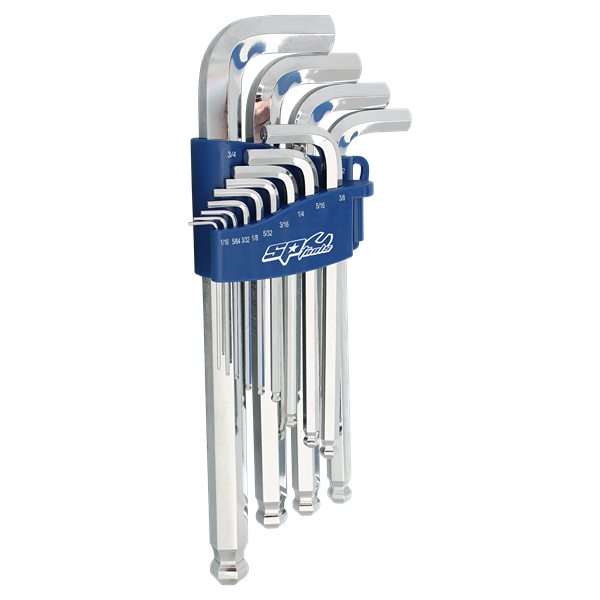 SP TOOLS-SP34527 Sp Tools-Sp34527: 13Pc Magnetic Ball Drive Jumbo Hex Key Set - Sae (Long Arm) 1/16