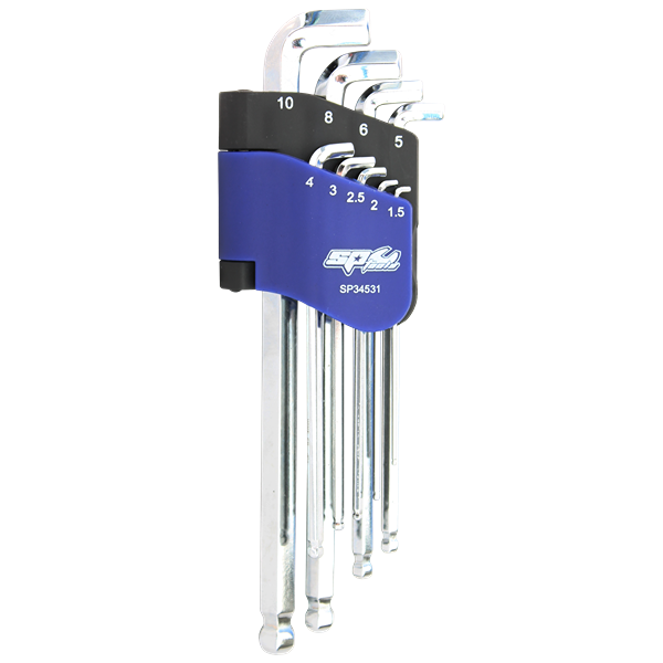 SP TOOLS-SP34531 Sp Tools-Sp34531: Hex Key Sets - Stubby Metric 1.5; 2; 2.5; 3; 4; 5; 6; 8 & 10Mm Colour Coded