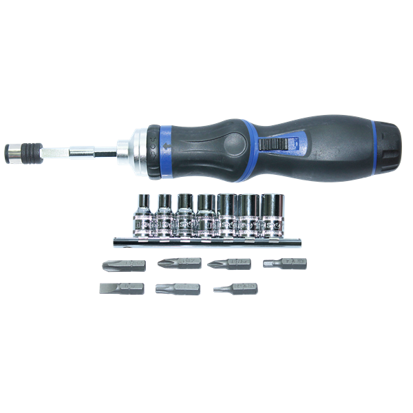 Sp Tools-Sp39635: 1/4 Bit & Socket Set & 2-In 1 Rotatable Ratchet Driver - 16Pc 90° Rotatable Ratchet Driver