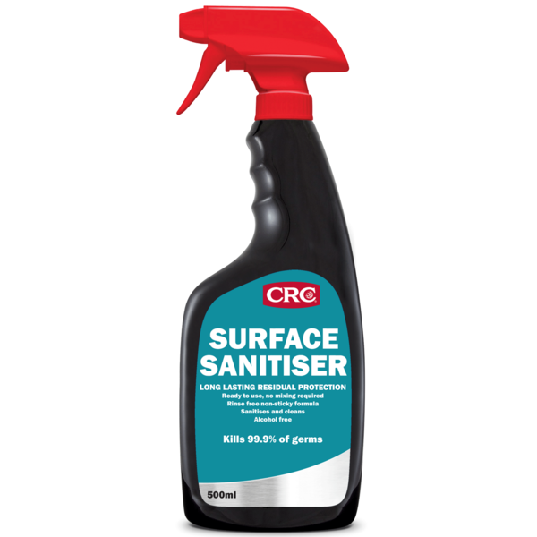 CRC-1752080: Dual Action Cleaner And Sanitiser Suitable For Almost All Surfaces. Long Lasting Residual Protection. Sanitises And Cleans. Hard & Soft Surfaces. Non-Flammable. Kills 99.9% Of Germs. Provides Long Lasting Residual Protection.