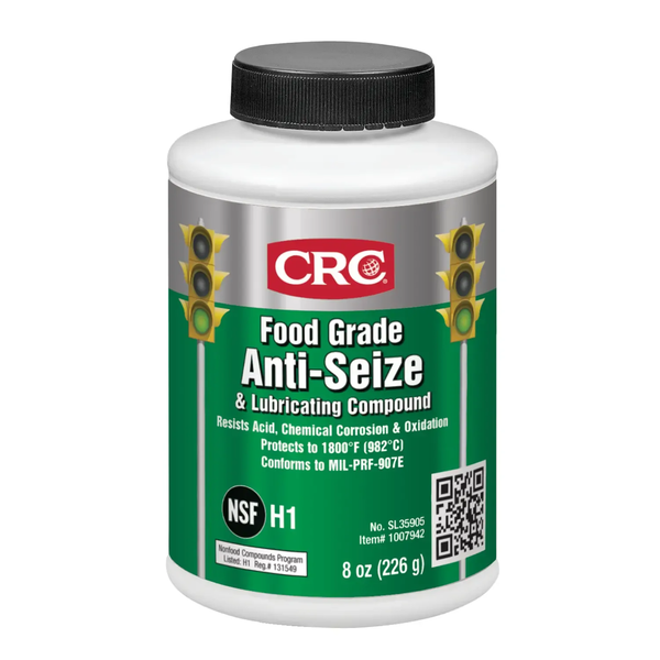 CRC-FGSL35905: Crc Food Grade Anti-Seize & Lubricating Compound Is A Premium Quality Anti-Seize Compound Developed Specifically For Use In Applications Where Incidental Food Contact Is Possible And Is Composed Entirely Of Ingredients That Meet Nsf H1 Requirements. The Aluminium Complex Based Anti-Seize Protects Metal Parts From Seizure