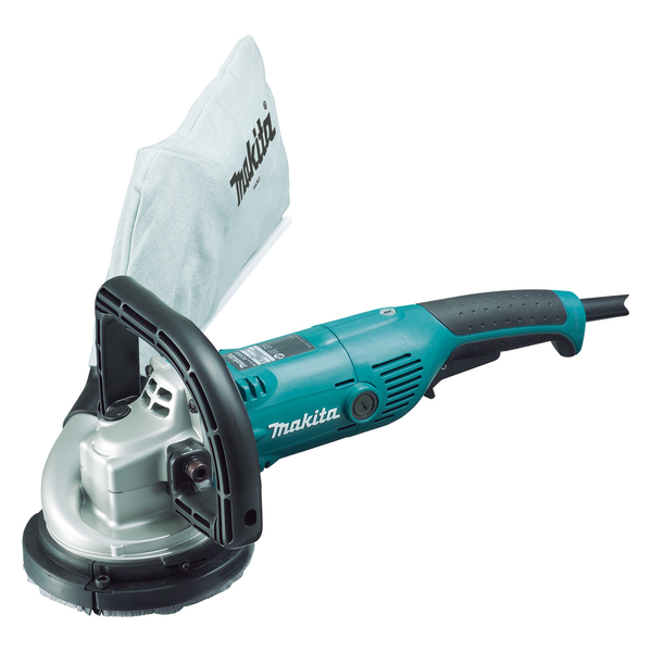 Makita-125Mm (5In) Concrete Planer 1400W-Pc5000C: Two Stage Trigger For Added Safety Dust Extraction Guard For Attachment To Bag For Vacuum Powerful 1