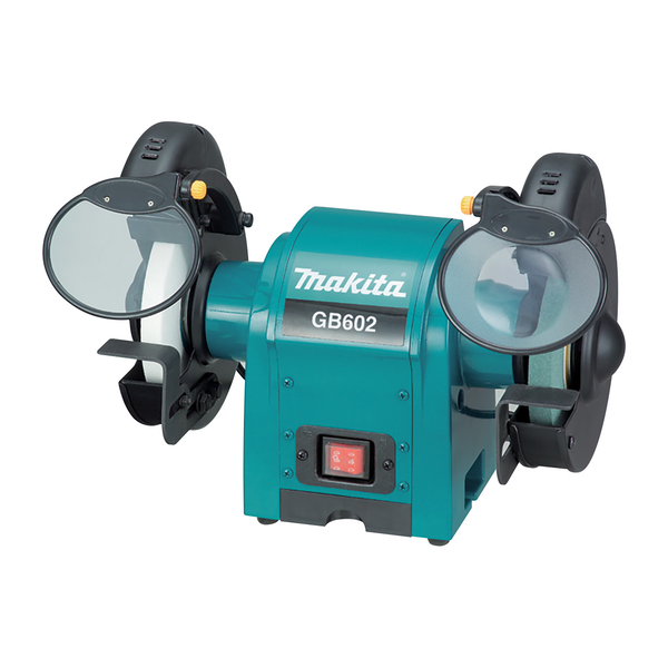 MAKITA-150 X 16Mm Bench Grinder 250W-GB602 Makita-150 X 16Mm Bench Grinder 250W-Gb602: Split Capacitor Motor For High Efficiency With Low Noise & Vibration Magnifying Feature Incorporated In One Eye-Shield For Close Workreliable 250W* Motor