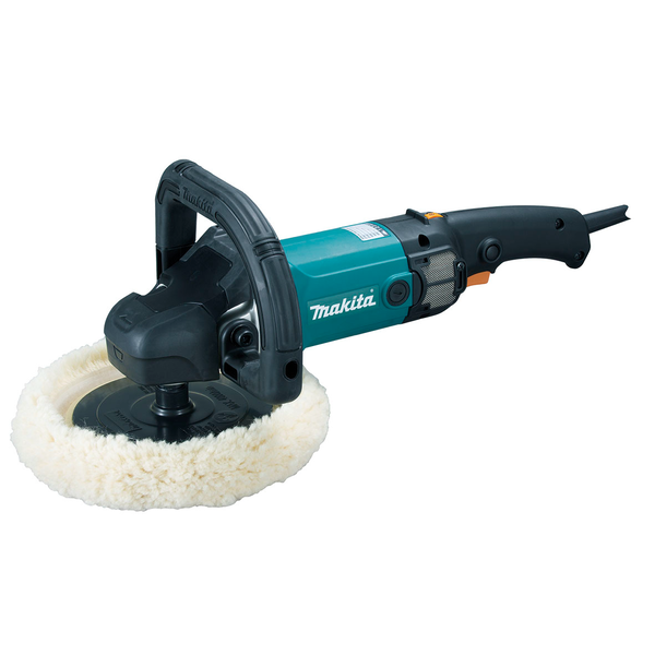 MAKITA-180Mm (7In) Polisher-9237CB Makita-180Mm (7In) Polisher-9237Cb: Variable Speed Control Via Trigger And Pre-Set Dial Loop Handle For Comfort And Control 1