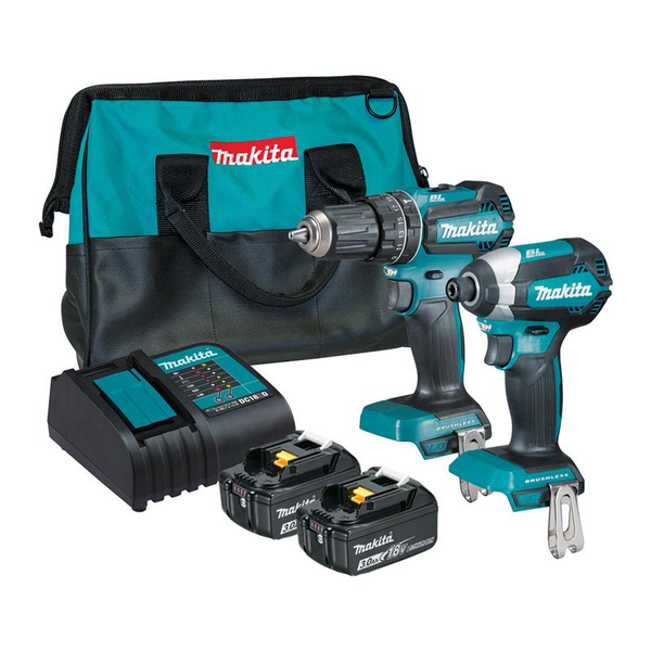 MAKITA-18V Brushless 2 Piece Combo Kit-DLX2283S Makita-18V Brushless 2 Piece Combo Kit-Dlx2283S: