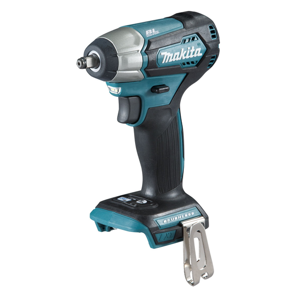 Makita-18V Brushless 3/8In Impact Wrench Li-Ion-Dtw180Z: Auto Stop Reverse Rotation After Loosening Bolt 2 Stage Power Selection For Optimum Rpm And Fastening Torque Provides 180N.M Max Fastening Torque Xpt Technology That Protects Against Dust And Moisture Twin Led Job Light With Pre Glow And After Glow Function