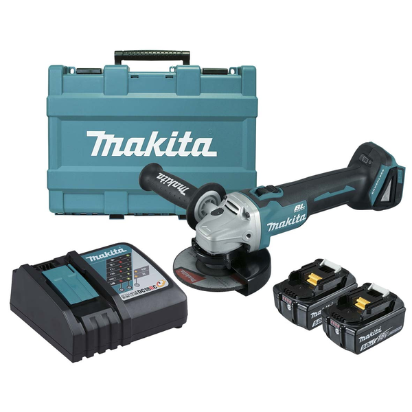 MAKITA-18V Brushless Angle Grinder 125Mm Li-Ion-DGA506RTE Makita-18V Brushless Angle Grinder 125Mm Li-Ion-Dga506Rte: Includes 2 X 5.0Ah Batteries