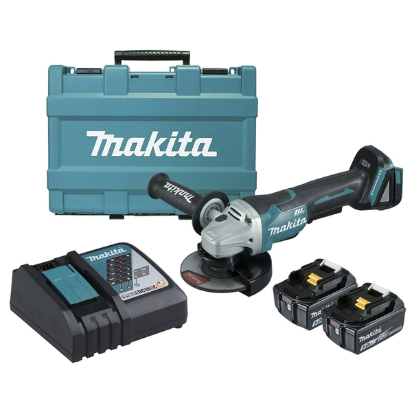 MAKITA-18V Brushless Angle Grinder 125Mm Li-Ion-DGA508RTE Makita-18V Brushless Angle Grinder 125Mm Li-Ion-Dga508Rte: Includes 2 X 5.0Ah Batteries