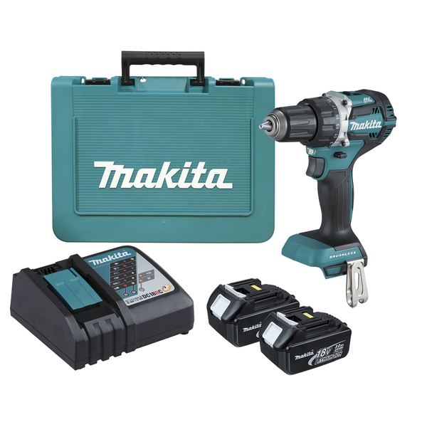 Makita-18V Brushless Drill Li-Ion-Ddf484Rfe: Includes 2 X 3.0Ah Batteries