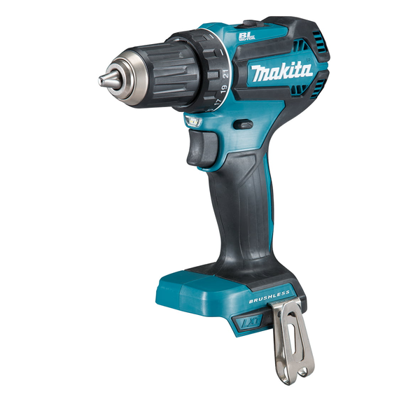 Makita-18V Brushless Driver Drill Li-Ion-Ddf485Z: All Metal Gear Construction Ensures High Transmission Durability Mechanical 2 Speed Gearing 50Nm Max Lock Torque Xpt Technology That Protects Against Dust & Moisture Twin Led Job Light With After-Glow Function