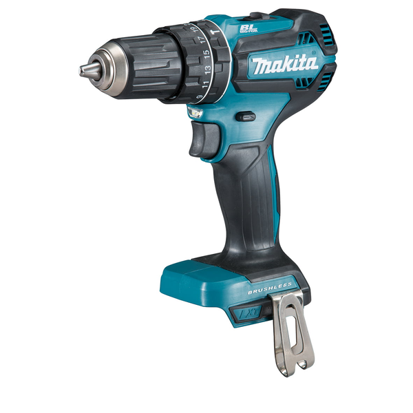 Makita-18V Brushless Hammer Drill Li-Ion-Dhp485Z: All Metal Gear Construction Ensures High Transmission Durability Mechanical 2 Speed Gearing 50Nm Max Lock Torque Xpt Technology That Protects Against Dust & Moisture Twin Led Job Light With After-Glow Function