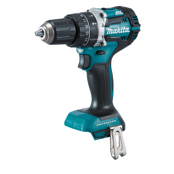 Makita-18V Brushless Hammer Drill Li-Ion (Lf)-Dhp484Z: Durable Aluminium Gear Housing Mechanical 2 Speed Gearing With All Metal Gear Construction 60Nm Max Lock Torque Xpt Technology That Protects Against Dust & Moisture Twin Led Job Light With After-Glow Function