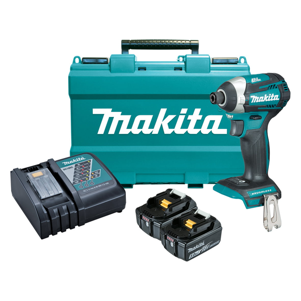 Makita-18V Brushless Impact Driver Li-Ion-Dtd154Rte: Includes 2 X 5.0Ah Batteries
