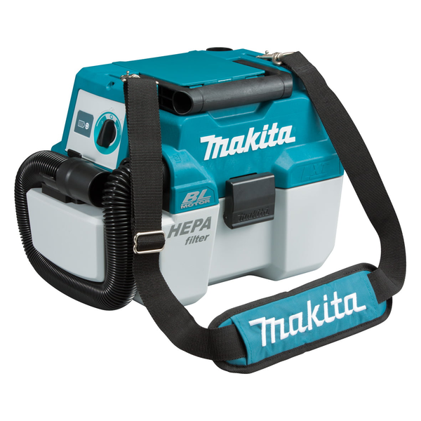 MAKITA-18V Brushless Wet And Dry Vacuum Cleaner-DVC750LZX1 Makita-18V Brushless Wet And Dry Vacuum Cleaner-Dvc750Lzx1: 2 Stage Power Selection For Optimum Suction Performance 7.5L Tank Capacity With Hepa Filter 6.7Kpa Max Sealed Air Suctioncompact And Lightweight At 4.6Kg With Batteryup To 35 Minutes Runtime On High Power Selection