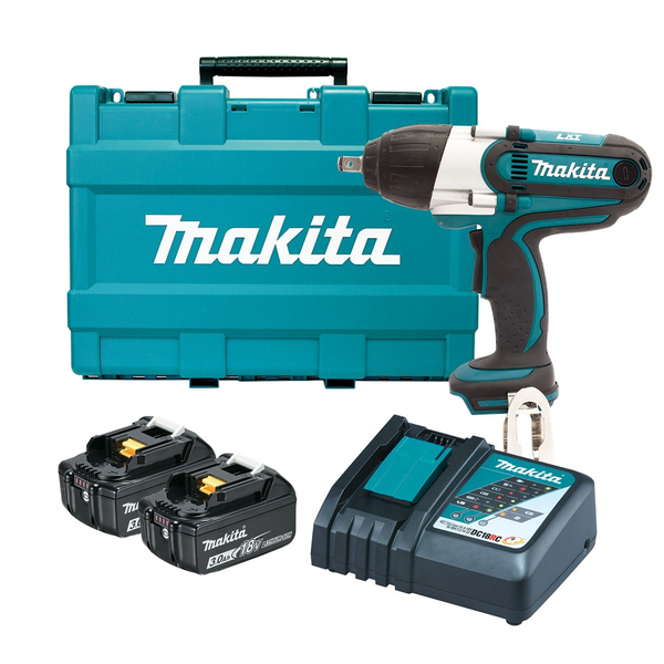 Makita-18V Impact Wrench Li-Ion-Dtw450Rfe: Compact Design Powerful Dc Motor With Replaceable Carbon Brush For Economic Repair And Maintenance Easy To Operate