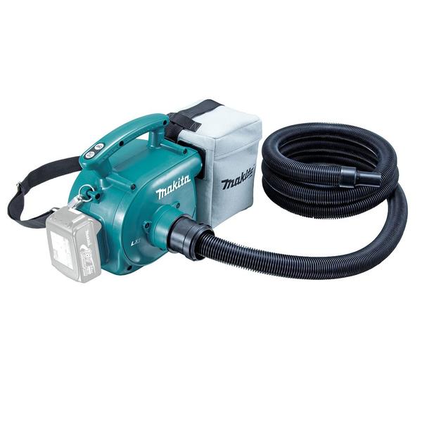 MAKITA-18V Vacuum Cleaner Li-Ion-DVC350Z Makita-18V Vacuum Cleaner Li-Ion-Dvc350Z: 2 F Unctions In One; Convertible Into Blower Large 3L Dust Bag Capacity 5.5Kpa Max Sealed Air Suction Convenient For Use With Makita Mobile Tools Shoulder Strap For High Mobility