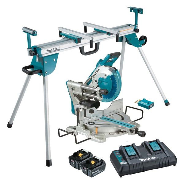 MAKITA-18V X 2 Bl 260Mm Slide Saw And Stand Combo-DLS111PT2U-AWST06 Makita-18V X 2 Bl 260Mm Slide Saw And Stand Combo-Dls111Pt2U-Awst06:
