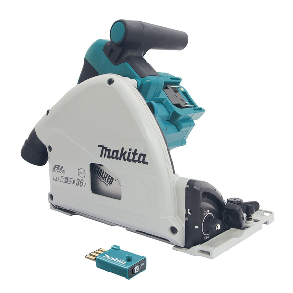 Makita-18V X 2 Bl Aws 165Mm Plunge Cut Saw-Dsp601Zju: Maximum Cutting Capacity Of 56Mm With A -1° To 48° Bevel Capacity Automatic Torque Drive Increases Torque To Power Through Any Cut Smooth Cutting Performance With Up To 6