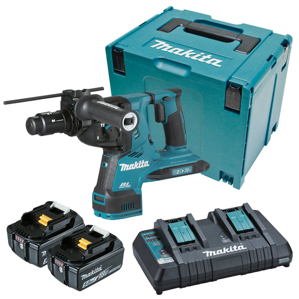 MAKITA-18V X 2 Bless Aws Rotary Hammer Kit (L)-DHR283PT2J Makita-18V X 2 Bless Aws Rotary Hammer Kit (L)-Dhr283Pt2J: Includes 2 X 5.0Ah Batteries