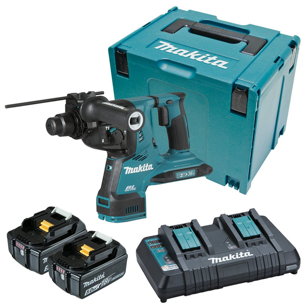 MAKITA-18V X 2 Bless (Aws) Rotary Hammer (L)-DHR282PT2J Makita-18V X 2 Bless (Aws) Rotary Hammer (L)-Dhr282Pt2J: Includes 2 X 5.0Ah Batteries