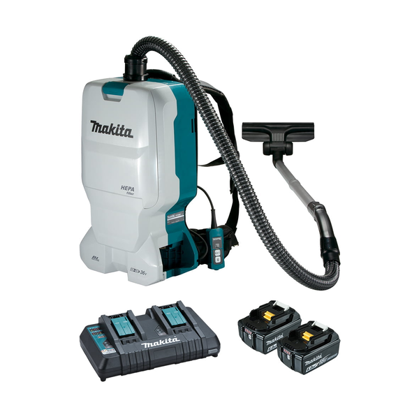 MAKITA-18V X 2 Brushless Backpack Vacuum (L)-DVC660G2X1 Makita-18V X 2 Brushless Backpack Vacuum (L)-Dvc660G2X1: