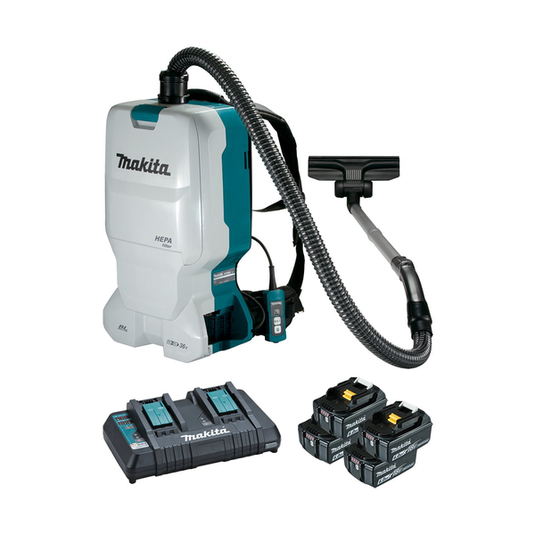 MAKITA-18V X 2 Brushless Backpack Vacuum (L)-DVC660G4X1 Makita-18V X 2 Brushless Backpack Vacuum (L)-Dvc660G4X1: