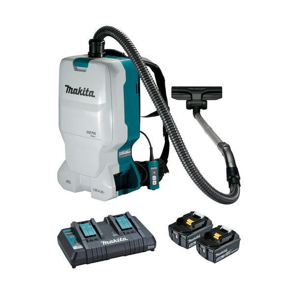 MAKITA-18V X 2 Brushless Backpack Vacuum (L)-DVC660T2X1 Makita-18V X 2 Brushless Backpack Vacuum (L)-Dvc660T2X1: