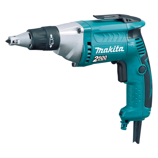 Makita-2500Rpm Drywall Screwdriver Entry Type-Fs2300: Variable Speed Trigger With Forward/Reverse Switch Easy To Use One Touch Locator With High Durability Clutch High Performance 570W* Motor Delivers 2