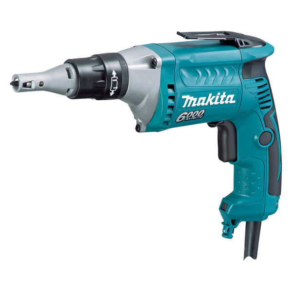 MAKITA-6000Rpm Drywall Screwdriver Pro Type-FS6300 Makita-6000Rpm Drywall Screwdriver Pro Type-Fs6300: Variable Speed Trigger With Forward/Reverse Switch Easy To Use One Touch Locator With High Durability Clutch High Performance 570W* Motor Delivers 6