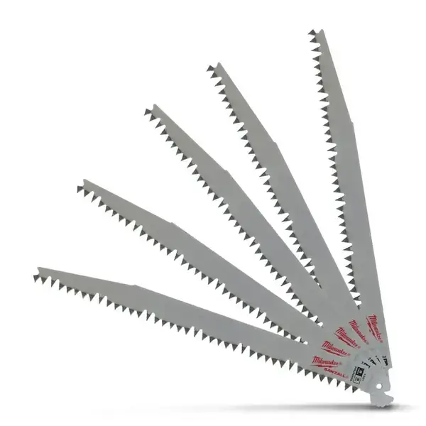 MILWAUKEE-(48001301) MILWAUKEE-(48001301): This Sawzall® Speciality For Pruning Blade Is Specifically Designed For Users Pruning Tree Branches And Green Wood. The Blade Features Fleam Ground Teeth Which Enable The Blade To Cut In Both Directions Which Provides Fast And Clean Cuts.