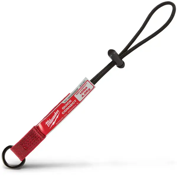 MILWAUKEE-(48228823): The Milwaukee® Quick-Connect Tool Lanyard System Is Designed To Help Users Stay Safe And Stay Productive While Working At Heights. Quick Connect Accessories Are Designed For Fast Secure Connection To A Wide Range Of Tools. Use With Milwaukee® Quickconnect Locking Tool Lanyard. The Red Color Coded Quick Connect Accessory Allows The User To Easily Identify The Weight Rating. For Use With Tools Up To 4.5Kg (10Lb).