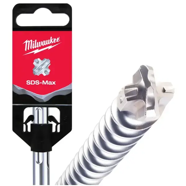 MILWAUKEE-(4932352794) MILWAUKEE-(4932352794): Milwaukee® 4-Cutter Sds-Max Bits Are An Industrial Quality Hammer Drilling Solution For Users Wanting Precision & High Speed During Masonry Drilling Processes. With Their 4-Cutter Design