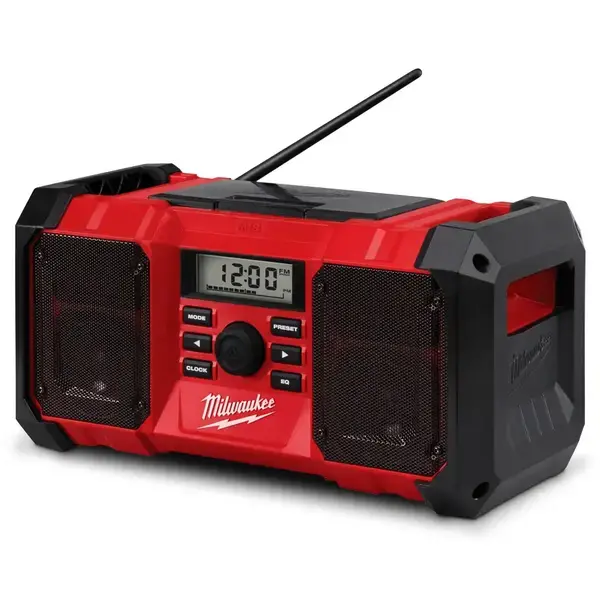 MILWAUKEE-(M18JSR-0) MILWAUKEE-(M18JSR-0): The M18™ Jobsite Radio Is Built To Amplify And Survive The Jobsite. Dual Speakers And Passive Radiators Combine To Produce Sharp Highs