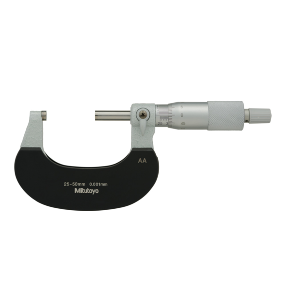 Mitutoyo-102-312: This Outside Micrometer Is An Accurate And Reliable Device That Offers You The Following Benefits: - Cut-Away Frame (Behind Anvil) For Measurements In Hard-To-Reach Places. - Ratchet Stop Delivers A Constant Measuring Force.