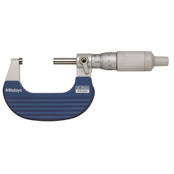 Mitutoyo-102-702: This Outside Micrometer Is An Accurate And Reliable Device That Offers You The Following Benefits: - Cut-Away Frame (Behind Anvil) For Measurements In Hard-To-Reach Places. - Ratchet Stop Delivers A Constant Measuring Force.
